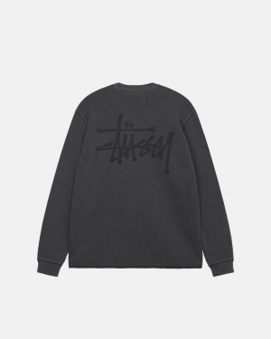 Stussy Basic Stock Ls Thermal Topy Panske Čierne Slovensko | OAA-0885