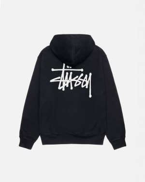 Stussy Basic Stüssy Pigment Dyed Hoodie Mikiny Damske Čierne Slovensko | YQV-7516
