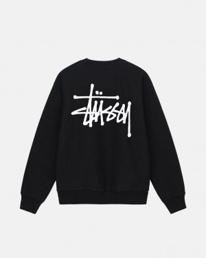 Stussy Basic Stussy Crew Mikiny Damske Čierne Slovensko | XBG-3660