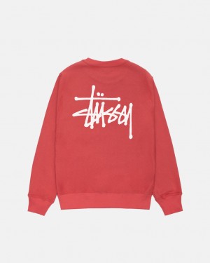 Stussy Basic Stussy Crew Mikiny Panske Červené Slovensko | UVM-6004