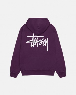 Stussy Basic Stussy Hoodie Pigment Dyed Mikina s Kapucnou Damske Nachový Slovensko | NZA-5638