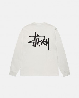 Stussy Basic Stussy LS Tee Pigment Dyed Tričko Damske Béžové Slovensko | DPP-1125