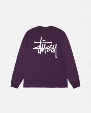 Stussy Basic Stussy LS Tee Pigment Dyed Tričko Damske Nachový Slovensko | FNO-4286