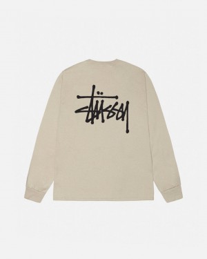 Stussy Basic Stussy Ls Tee Tričko Panske Hnedožltý Slovensko | FGP-6674