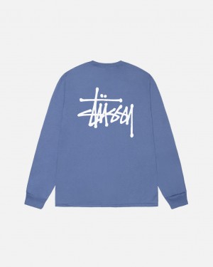 Stussy Basic Stussy Ls Tee Tričko Panske Kráľovská Modrá Modre Slovensko | TBS-7294