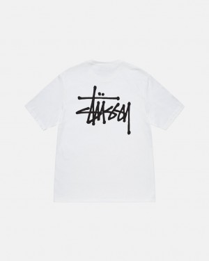 Stussy Basic Stussy Tee Tričko Panske Biele Slovensko | QXM-0550