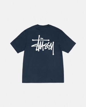 Stussy Basic Stussy Tee Tričko Panske Námornícka Modrá Slovensko | WOA-0156