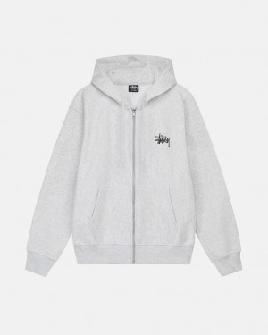 Stussy Basic Stussy Zip Hoodie Mikina s Kapucnou Damske Siva Slovensko | IIQ-3988