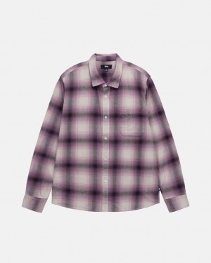 Stussy Bay Plaid Shirt Kosele Panske Bordove Slovensko | DCT-5945