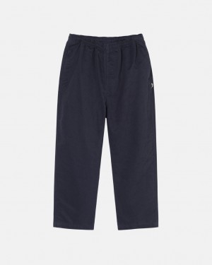 Stussy Beach Pant Brushed Bavlnene Nohavice Panske Námornícka Modrá Slovensko | MAE-1199