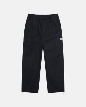 Stussy Beach Pant Ripstop Cargo Nohavice Panske Čierne Slovensko | ENW-6153