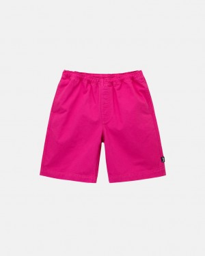 Stussy Brushed Beach Kratke Kratasy Panske Ruzove Slovensko | GGV-7244