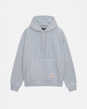 Stussy Contrast Stitch Label Hoodie Mikina s Kapucnou Panske Siva Slovensko | BWB-4457