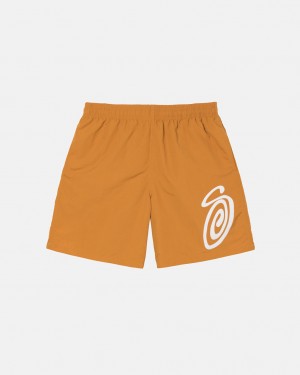 Stussy Curly S Vody Kratke Plavky Damske Oranžové Slovensko | JXT-9320