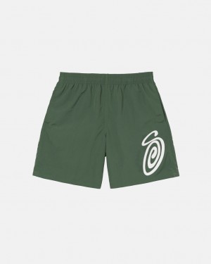 Stussy Curly S Vody Kratke Plavky Panske Olivovo Zelená Slovensko | RGV-5068