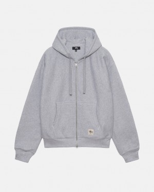 Stussy Double Face Label Zip Hoodie Mikina s Kapucnou Damske Siva Slovensko | GCH-4949