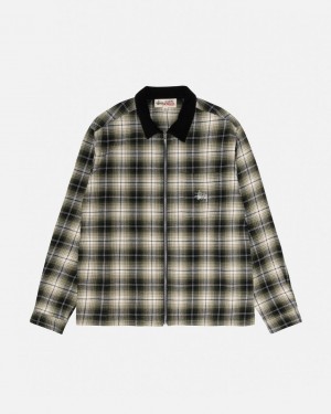 Stussy Frank Plaid Zip Shirt Kosele Damske Tmavo Siva Slovensko | LPX-6954