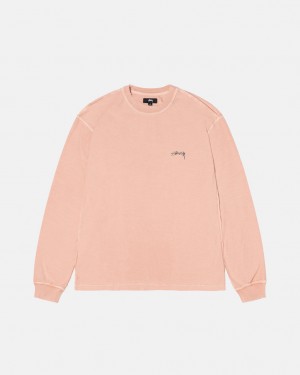 Stussy Lazy Ls Tee Topy Panske Svetlo Ruzove Slovensko | CQY-8430
