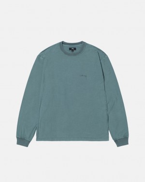 Stussy Lazy Ls Tee Topy Panske Tyrkysové Slovensko | ZOM-6406