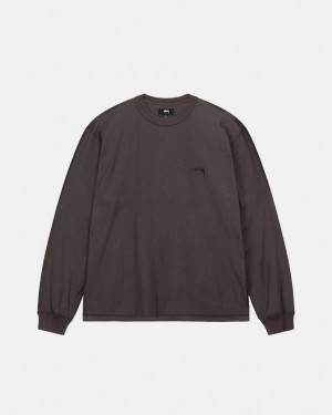 Stussy Lazy Ls Tee Topy Panske Čierne Slovensko | UOT-0824