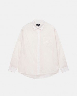 Stussy Light Weight Klasické Shirt Kosele Panske Biele Slovensko | QAQ-1393
