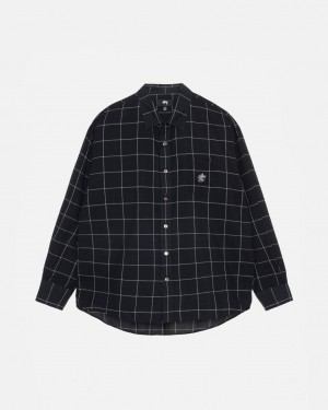 Stussy Light Weight Klasické Shirt Kosele Damske Čierne Slovensko | WZE-0113