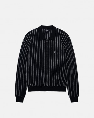 Stussy Light Weight Ls Zip Polo Topy Damske Čierne Slovensko | JYR-2134