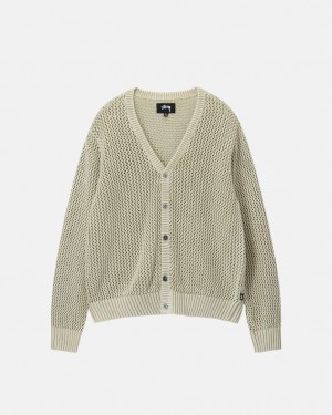 Stussy Loose Gauge Cardigan Svetre Panske Béžové Slovensko | GNH-0627