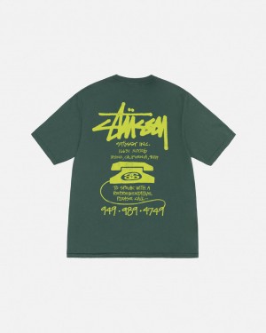 Stussy Old Phone Tee Pigment Dyed Tričko Damske Zelene Slovensko | GDW-6626