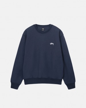 Stussy Overdyed Stock Logo Crew Mikiny Panske Námornícka Modrá Slovensko | WCH-7535