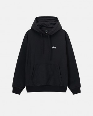 Stussy Overdyed Stock Logo Hoodie Mikina s Kapucnou Panske Čierne Slovensko | UAI-9215