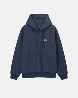 Stussy Overdyed Stock Logo Hoodie Mikina s Kapucnou Panske Námornícka Modrá Slovensko | JEK-8235