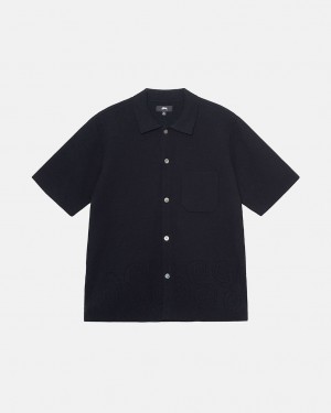 Stussy Perforated Swirl Knit Shirt Kosele Damske Čierne Slovensko | SBD-8773