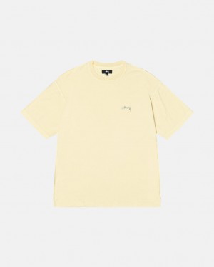 Stussy Pig. Dyed Inside Out Crew Topy Panske Žlté Slovensko | SQX-5240