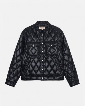 Stussy Ranch Jacket Prešívané Nylon Bundy Damske Čierne Slovensko | UPI-3129