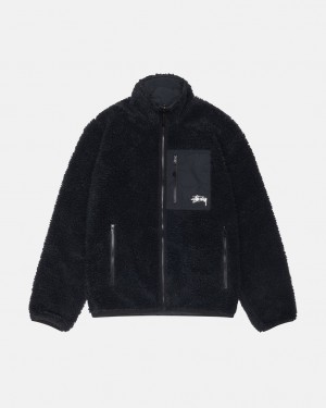 Stussy Sherpa Reversible Jacket Bundy Panske Čierne Slovensko | NAP-4767