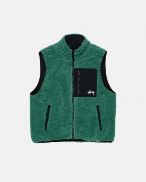 Stussy Sherpa Reversible Vesta Damske Tyrkysové Slovensko | LAK-0799