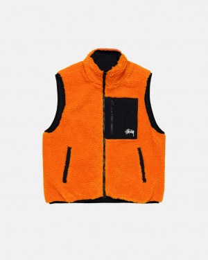 Stussy Sherpa Reversible Vesta Damske Žlté Slovensko | AXY-2165