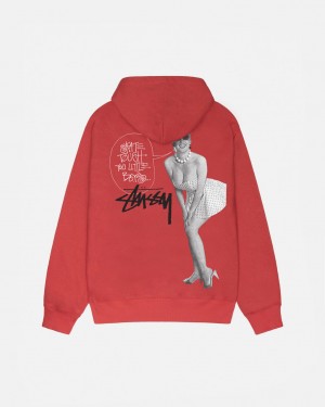 Stussy Skate Tough Hoodie Mikina s Kapucnou Damske Červené Slovensko | RAT-1529