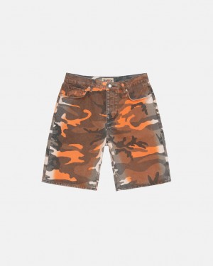 Stussy Spray Dye Big Ol' Shorts Kratasy Panske Oranžové Maskacove Slovensko | IKX-2011