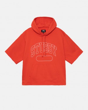 Stussy Ss Boxy Cropped Hoodie Mikina s Kapucnou Damske Tmavo Oranžové Slovensko | WSG-1527