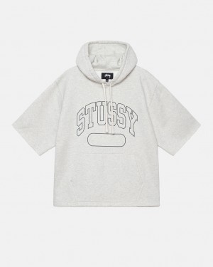 Stussy Ss Boxy Cropped Hoodie Mikina s Kapucnou Damske Siva Slovensko | FXJ-6757