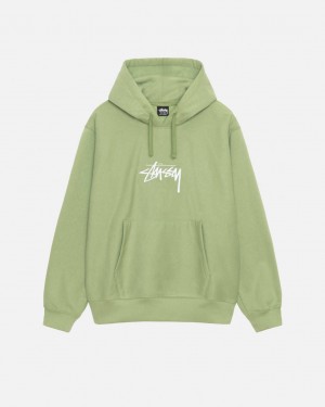 Stussy Stock Logo Applique Hood Mikiny Panske Zelene Slovensko | FRW-3972