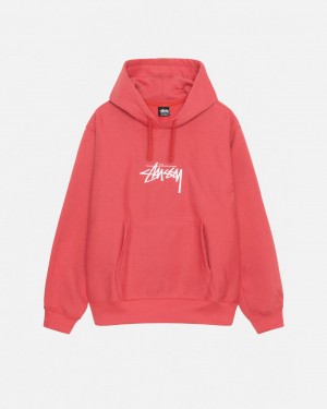 Stussy Stock Logo Applique Hood Mikiny Panske Červené Slovensko | NZV-9700