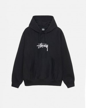 Stussy Stock Logo Applique Hoodie Mikina s Kapucnou Panske Čierne Slovensko | GBZ-6536
