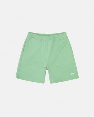 Stussy Stock Logo Sweatshort Teplé Šortky Panske Zelene Slovensko | ETD-7185