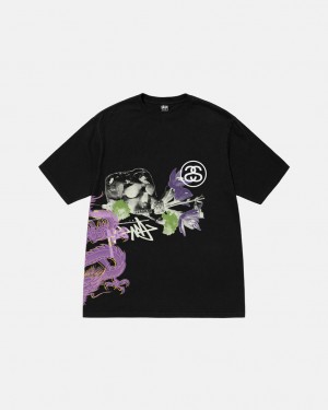 Stussy Strike Pigment Dyed Tee Tričko Panske Čierne Slovensko | UUT-9448