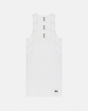 Stussy Stussy Tank Undershirt Kosele Panske Biele Slovensko | LFS-9796
