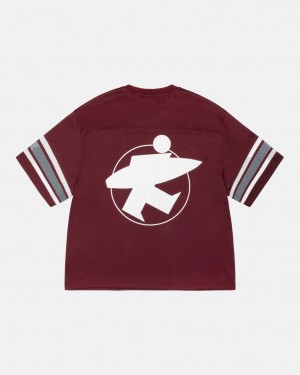 Stussy Surfman Mesh Football Jersey Topy Damske Bordove Slovensko | YDY-0517