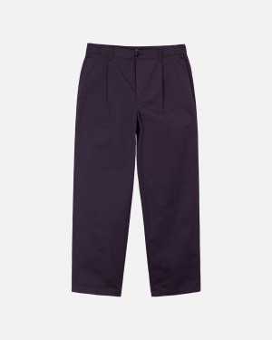 Stussy Twill Volume Plisované Trouser Nohavice Panske Nachový Slovensko | XEW-1857